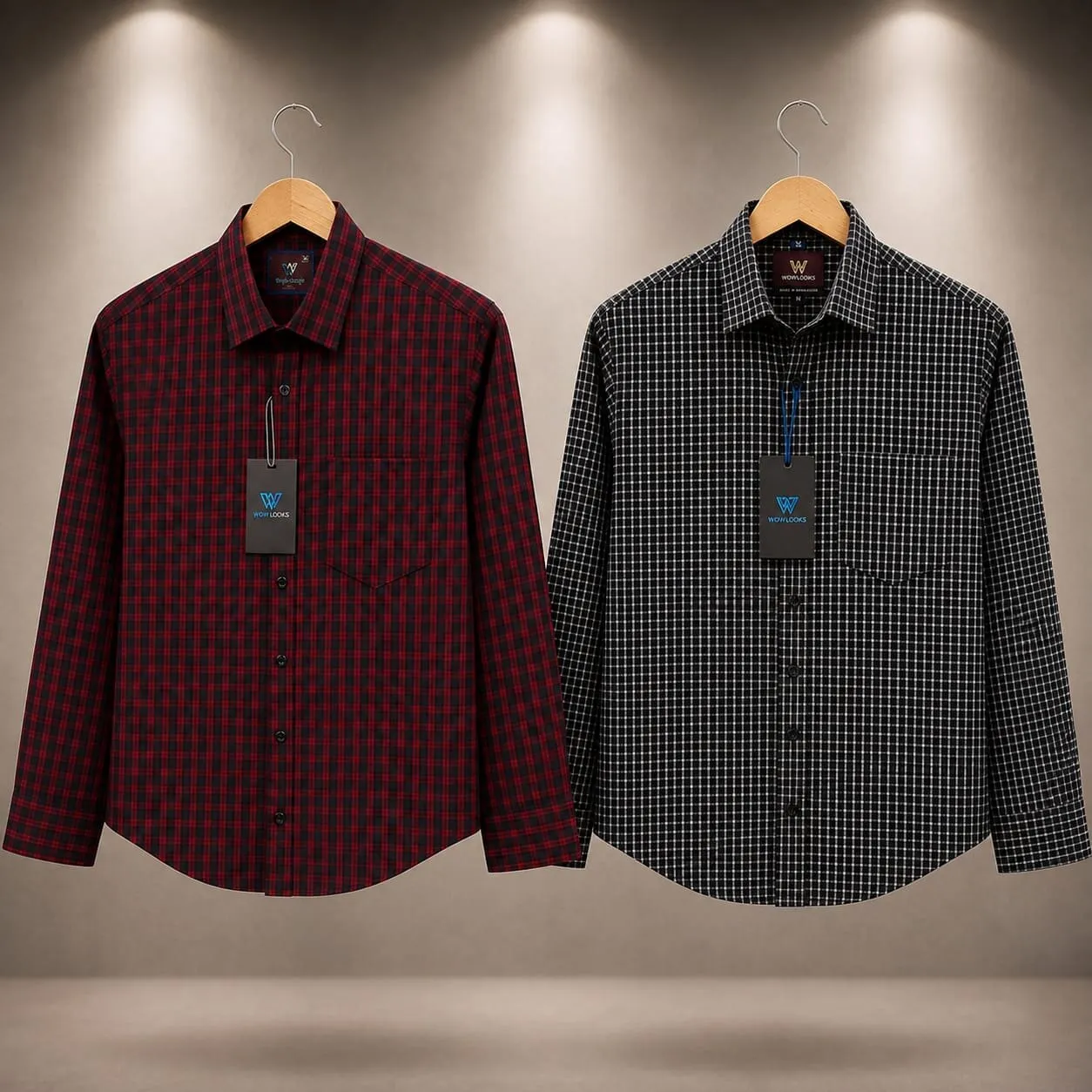 Premium Garments Check Shirt-2 Ps Combo